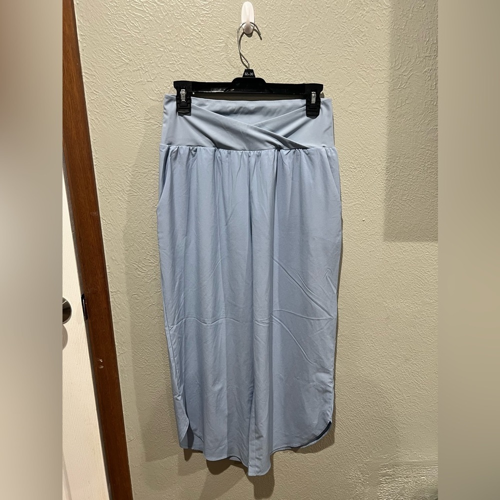 HALARA Light Blue Twist-Waist Flowy Pants Size M EUC
